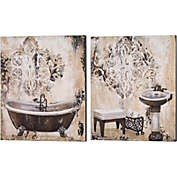 Great Art Now Bronze Bath by Tiffany Hakimipour 12-Inch x 15-Inch Canvas Wall Art (Set of 2)