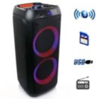 Alternate image 0 for beFree Sound Dual 8 Inch Bluetooth Wireless Portable Party Speaker with Reactive Lights