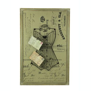 VIP Home and Garden Vintage Corset Form Wood Wall Art Sculpture. View a larger version of this product image.