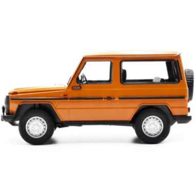 Carfaxo 1980 Mercedes-Benz G-Model (SWB) Orange with Black Stripes Limited Edition to 504 pieces Worldwide 1/18 Diecast Model Car by Minichamps. View a larger version of this product image.