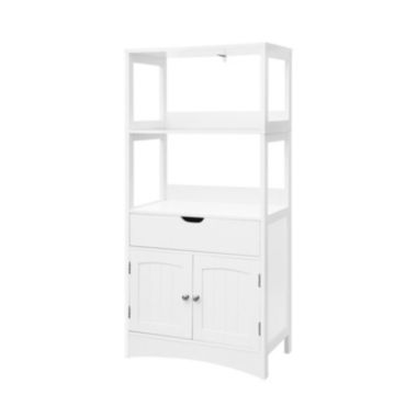 BreeBe Upper Shelves Bathroom Storage Cabinet White. View a larger version of this product image.
