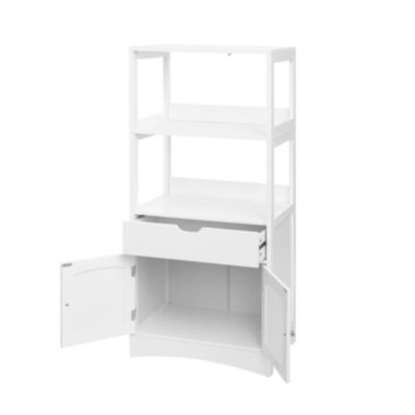 BreeBe Upper Shelves Bathroom Storage Cabinet White. View a larger version of this product image.