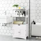 Alternate image 2 for BreeBe Upper Shelves Bathroom Storage Cabinet White
