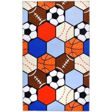 Homefires Decorative Indoor/Outdoor Accent Rug Allstars - 3' X 5'. View a larger version of this product image.
