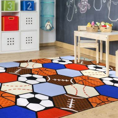 Homefires Decorative Indoor/Outdoor Accent Rug Allstars - 3' X 5'. View a larger version of this product image.
