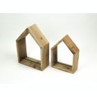 Alternate image 1 for Things2Die4 Set of 2 House Shaped Wooden Wall Mounted Shelves