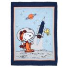 Alternate image 2 for Bedtime Originals Astronaut Snoopy 4-Piece Navy/Blue Space Toddler Bedding Set