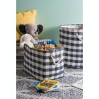 Alternate image 2 for DII Checked Pattern Woven Paper Bin with Rope Handles - 12 inches
