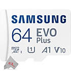 Alternate image 1 for Samsung 64GB EVO Plus UHS-I microSDXC Memory Card with SD Adapter