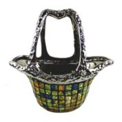 Dolce Mela Decorative Ceramic & Glass Flower Vase Purse Bag 12.5" x 6.5" x 12"(H)