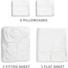 Alternate image 2 for CGK Unlimited 4 Piece 100% Cotton 400 Thread Count Sheet Set - Queen - White