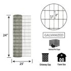 Alternate image 1 for Garden Zone (#432425) 1" x 2" Mesh 14-Gauge Galvanized Wire Fence, 24" x 25'