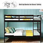 Alternate image 2 for Costway Twin Bunk Bed Children Wooden Bunk Beds Solid Hardwood-Coffee