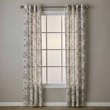 SKL Home By Saturday Knight Ltd Jackie Window Curtain Panel - 52X84", Gray. View a larger version of this product image.