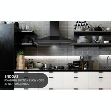 Geht Appliances Range Hood 36 inch Black Wall Mount Range Hood in Black Stainless. View a larger version of this product image.