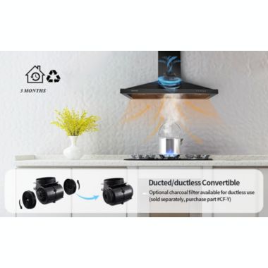 Geht Appliances Range Hood 36 inch Black Wall Mount Range Hood in Black Stainless. View a larger version of this product image.