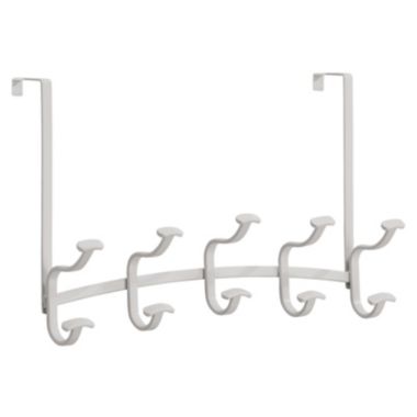 mDesign Metal Over Door Storage Organizer Rack, 10 Hooks. View a larger version of this product image.