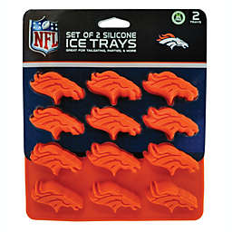 MasterPieces Game Day Set - FanPans NFL Denver Broncos - Silicone Ice Cube Trays Two Pack - Dishwasher Safe