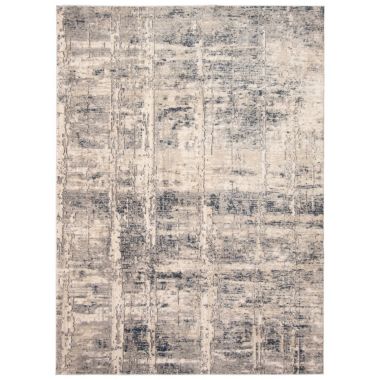Chaudhary Living 5.25' x 7.25' Cream and Beige Distressed Abstract Rectangular Area Throw Rug. View a larger version of this product image.