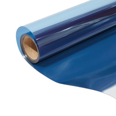 Stockroom Plus 2 Rolls One Way Mirror Privacy Window Film, 18 in x 13 ft Non-Adhesive Static Cling Heat UV Control (Blue)