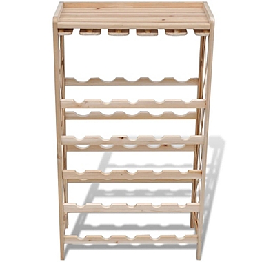 vidaXL Wine Rack for 25 Bottles Solid Fir Wood. View a larger version of this product image.
