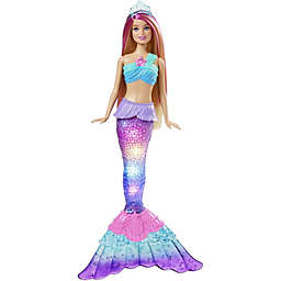Mermaid Dreamtopia Barbie Doll with Water-Activated Twinkle Light-Up Tail, Pink Streak Hair