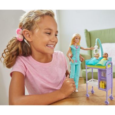 Bezem Ontdek kaas Barbie Careers Baby Doctor Playset With Blonde Doll, 2 Infant Dolls, Toy  Pieces | buybuy BABY
