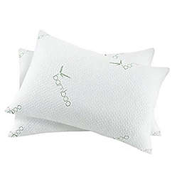 Home Sweet Home Dreams 2 Pack Hypoallergenic Bamboo Memory Foam Bed Pillow
