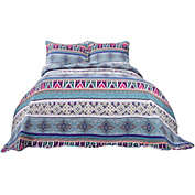 PiccoCasa Rectangular Superior Quality Bedspread Sets, 3pcs Bohemian Quilt Bedspread Sets Coverlet Bedding Sets Lightweight and Soft for All-Season 98"x106" with 2 Piece Pillow Shams King