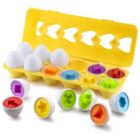 Alternate image 0 for Department Store 12pcs Easter Matching Egg Set - Educational Toy   Color & Shape Recognition Sorter Skills For Toddlers   Montessori Easter and Birthday Gift For Kids Boys And Girls