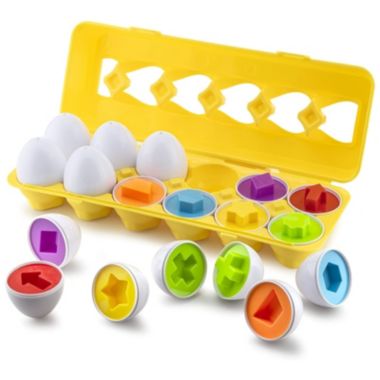 Department Store 12pcs Easter Matching Egg Set - Educational Toy Color & Shape Recognition Sorter Skills For Toddlers Montessori Easter and Birthday Gift For Kids Boys And Girls. View a larger version of this product image.