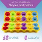 Alternate image 2 for Department Store 12pcs Easter Matching Egg Set - Educational Toy   Color & Shape Recognition Sorter Skills For Toddlers   Montessori Easter and Birthday Gift For Kids Boys And Girls