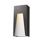 Z-Lite 1 Light Outdoor Wall Light - Frosted Ribbed