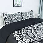 Alternate image 3 for PiccoCasa 3-Piece Bohemian Black Comforter Sets, 3D Printed Bohemia Themed All-Season Down Alternative Quilted Duvet - Reversible Design - Includes 1 Comforter, 2 Pillow Cases King
