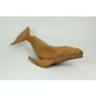 Alternate image 1 for Contrast Beautiful Carved Teak Wood Humpback Whale Tabletop Statue 19.5 Inches Long
