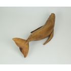 Alternate image 2 for Contrast Beautiful Carved Teak Wood Humpback Whale Tabletop Statue 19.5 Inches Long