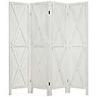 Alternate image 0 for Costway-CA 5.6 Ft 4 Panels Folding Wooden Room Divider-White
