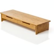 Prosumer's Choice Bamboo Tv/Monitor Stand And Riser With Dual Pull-Out Drawers Extra