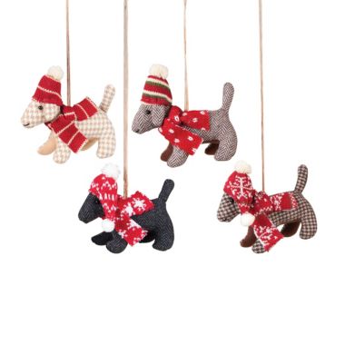 Gallerie II Dogs in Plaid Christmas Xmas Ornament A/12. View a larger version of this product image.
