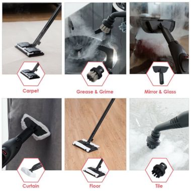 Costway 2000W Multi-Purpose Steam Cleaner Mop with 19 Accessories. View a larger version of this product image.