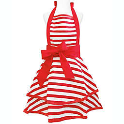 Wrapables Classic Vintage Apron, Stylish Cooking Apron, Red Stripe
