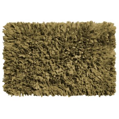 Carnation Home Fashions Paper Shag Cotton/Poly Blend Bath Mat - Sage 21x34". View a larger version of this product image.