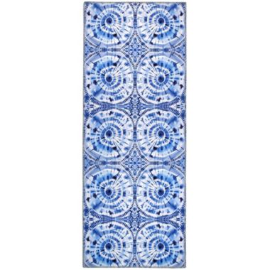 Homefires Decorative Indoor/Outdoor Accent Rug Shibori Blue - 21" X 54". View a larger version of this product image.