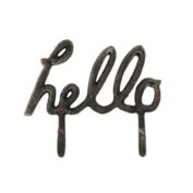 Cheungs Decorative Cast Iron "Hello" Wall Hook