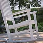 Alternate image 1 for Merrick Lane Hillford White Poly Resin Indoor/Outdoor Rocking Chair