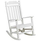 Alternate image 2 for Merrick Lane Hillford White Poly Resin Indoor/Outdoor Rocking Chair