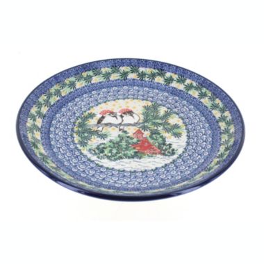 Blue Rose Polish Pottery Ceramika Artystyczna Dinner Plate. View a larger version of this product image.