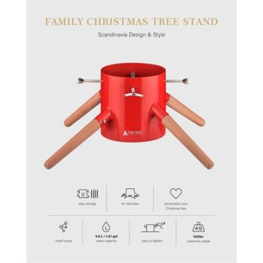 Tree Nest Christmas Tree Stand Base for up to 8ft Real Trees, White. View a larger version of this product image.