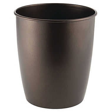 mDesign Round Metal Trash Can Wastebasket, Garbage Container. View a larger version of this product image.