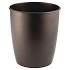 Alternate image 1 for mDesign Round Metal Trash Can Wastebasket, Garbage Container